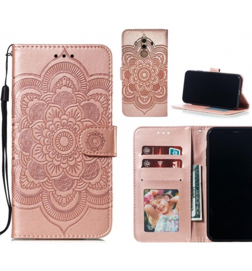 Huawei Mate 10 Pro case leather wallet case embossed pattern