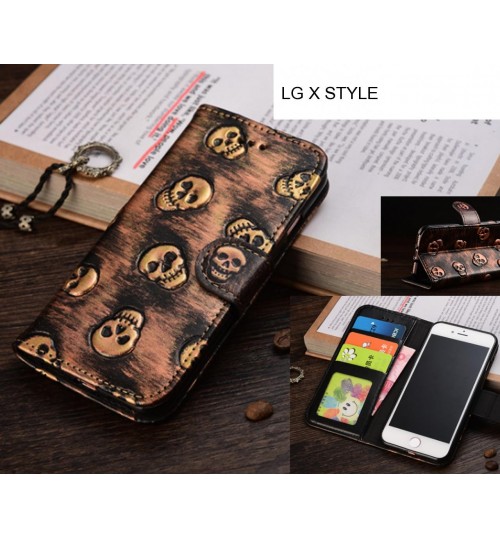 LG X STYLE case Leather Wallet Case Cover