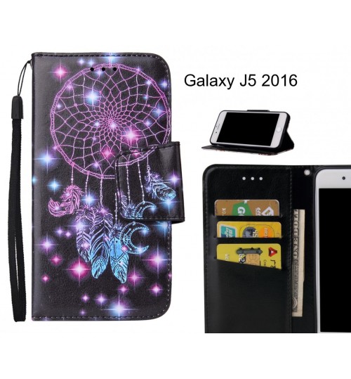 Galaxy J5 2016 Case wallet fine leather case printed