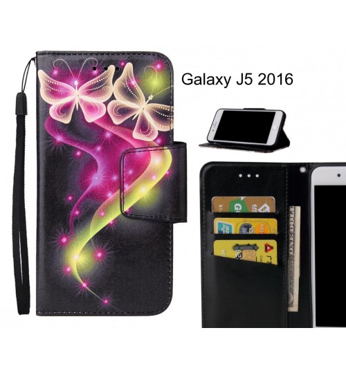 Galaxy J5 2016 Case wallet fine leather case printed