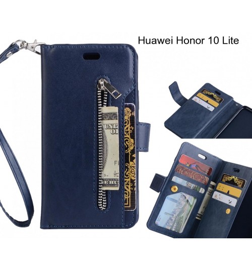 Huawei Honor 10 Lite case 10 cards slots wallet leather case with zip