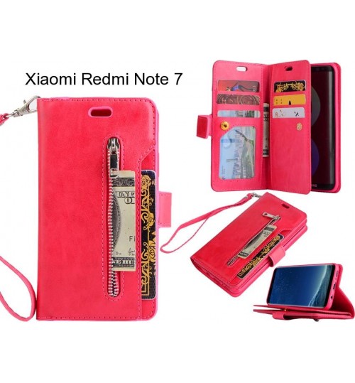 Xiaomi Redmi Note 7 case 10 cards slots wallet leather case with zip