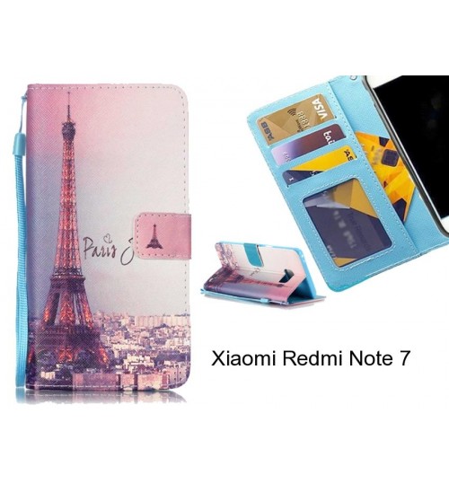 Xiaomi Redmi Note 7 case 3 card leather wallet case printed ID
