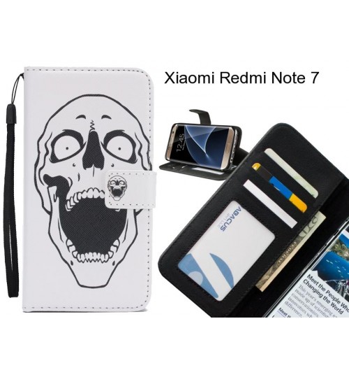 Xiaomi Redmi Note 7 case 3 card leather wallet case printed ID