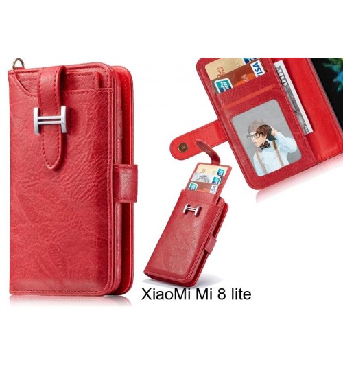 XiaoMi Mi 8 lite Case Retro leather case multi cards cash pocket