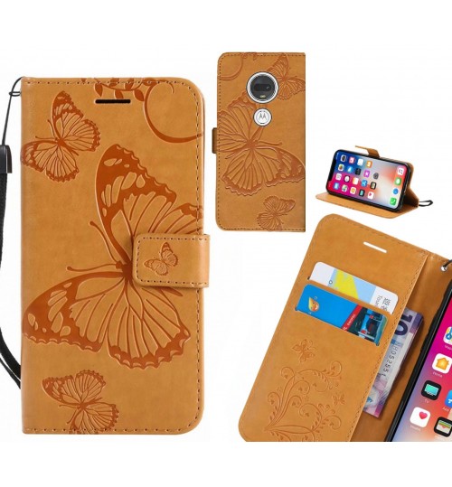 MOTO G7 case Embossed Butterfly Wallet Leather Case