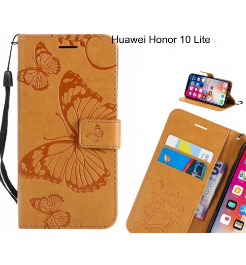 Huawei Honor 10 Lite case Embossed Butterfly Wallet Leather Case