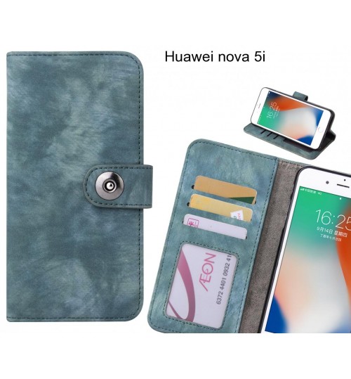 Huawei nova 5i case retro leather wallet case