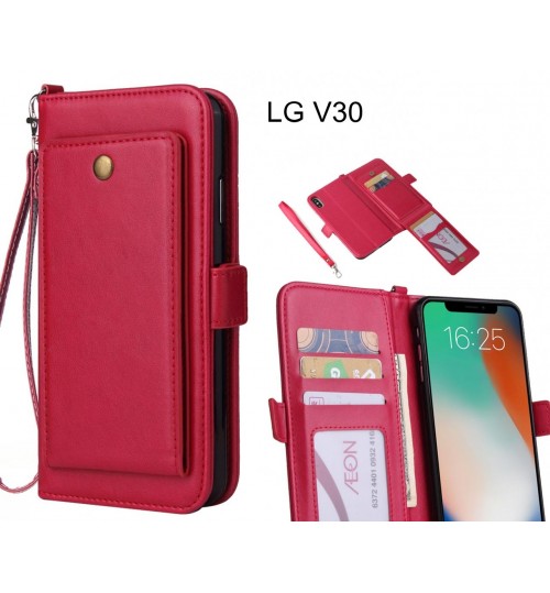 LG V30 Case Retro Leather Wallet Case