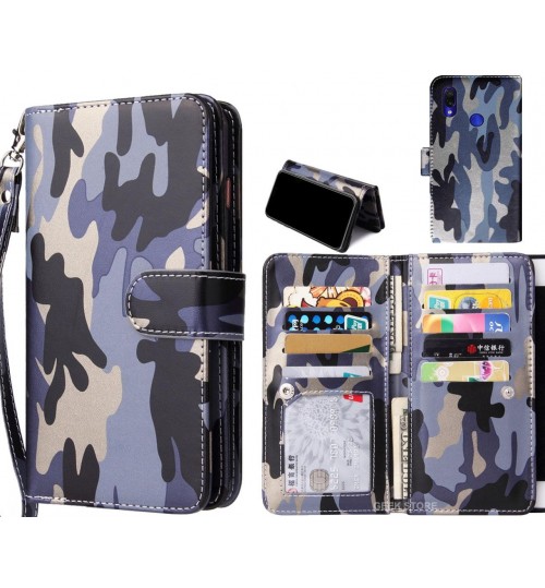 Xiaomi Redmi Note 7  Case Multi function Wallet Leather Case Camouflage