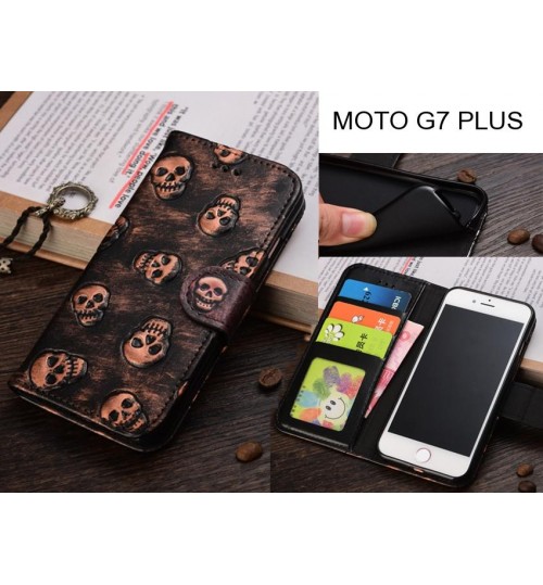 MOTO G7 PLUS  case Leather Wallet Case Cover