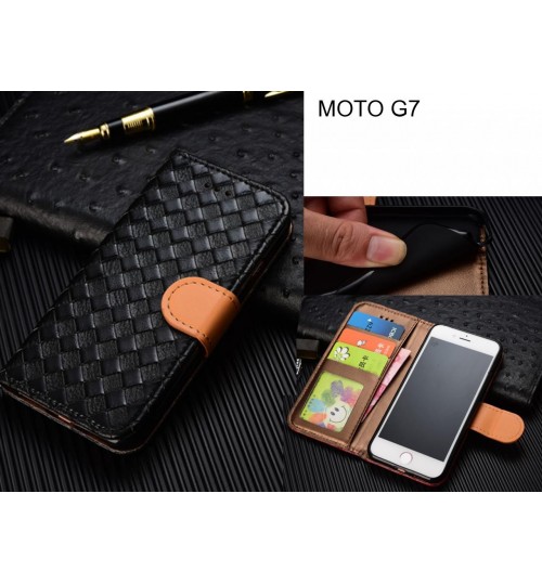 MOTO G7 case Leather Wallet Case Cover