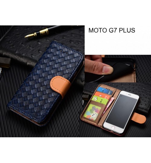 MOTO G7 PLUS case Leather Wallet Case Cover