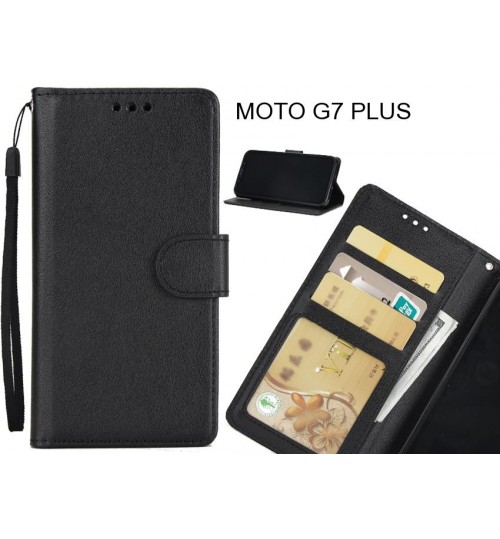 MOTO G7 PLUS  case Silk Texture Leather Wallet Case