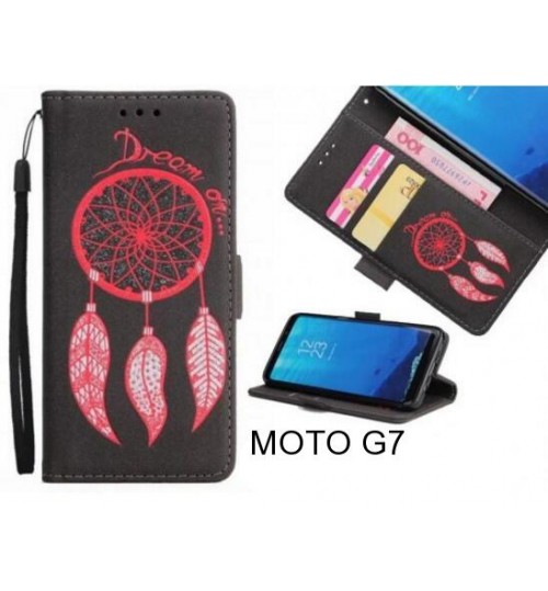 MOTO G7  case Dream Cather Leather Wallet cover case