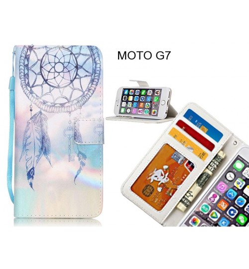 MOTO G7 case 3 card leather wallet case printed ID