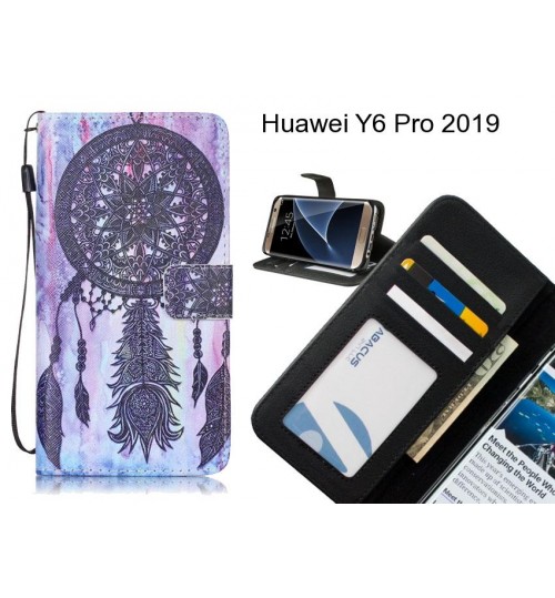 Huawei Y6 Pro 2019 case 3 card leather wallet case printed ID