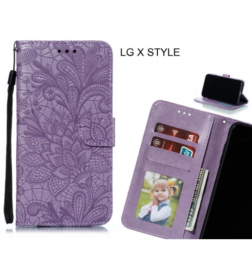 LG X STYLE Case Embossed Wallet Slot Case