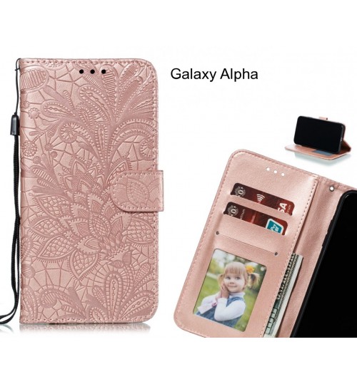 Galaxy Alpha Case Embossed Wallet Slot Case
