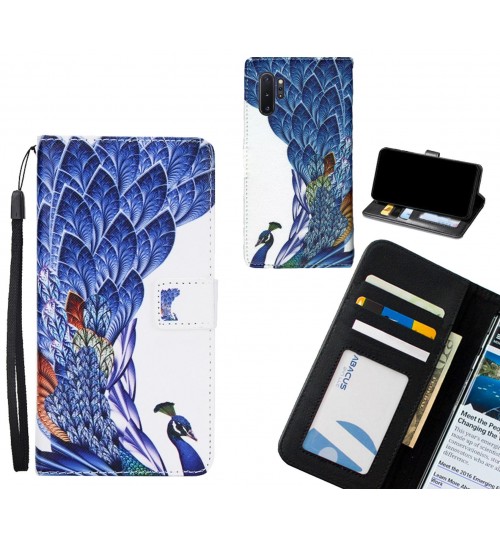 Samsung Galaxy Note 10 Plus case 3 card leather wallet case printed ID