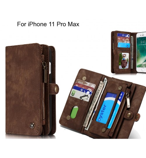 iPhone 11 Pro Max Case Retro leather case multi cards