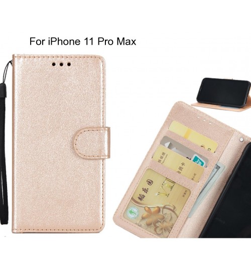 iPhone 11 Pro Max  case Silk Texture Leather Wallet Case