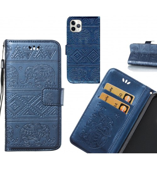 iPhone 11 Pro Max case Wallet Leather case Embossed Elephant Pattern