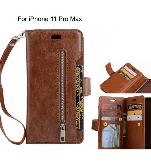 iPhone 11 Pro Max case 10 cards slots wallet leather case with zip