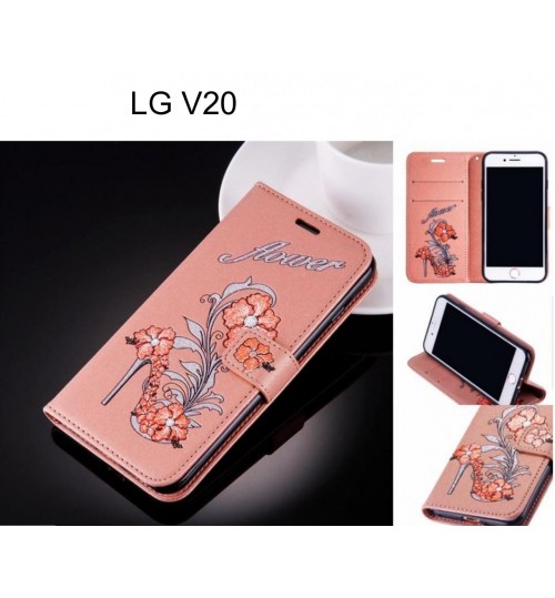 LG V20 case luxury glitter leather wallet case