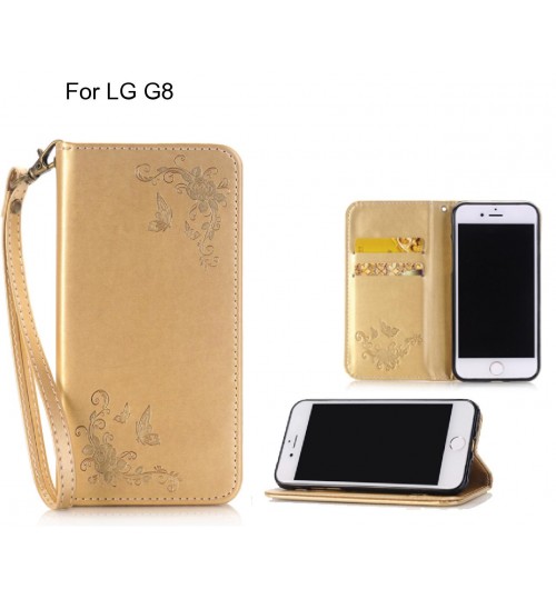 LG G8 CASE Premium Leather Embossing wallet Folio case