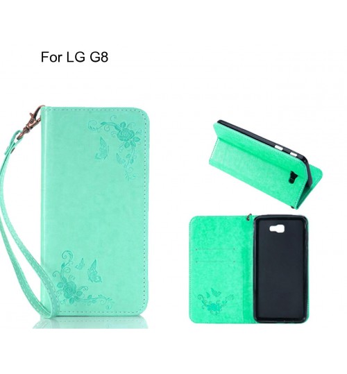 LG G8 CASE Premium Leather Embossing wallet Folio case
