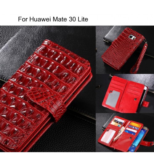 Huawei Mate 30 Lite case Croco wallet Leather case