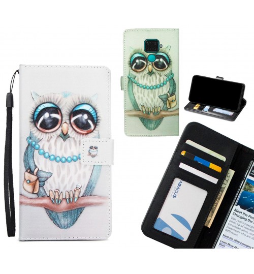 Huawei Mate 30 Lite case 3 card leather wallet case printed ID