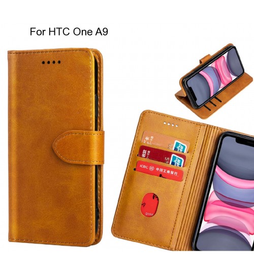 HTC One A9 Case Premium Leather ID Wallet Case