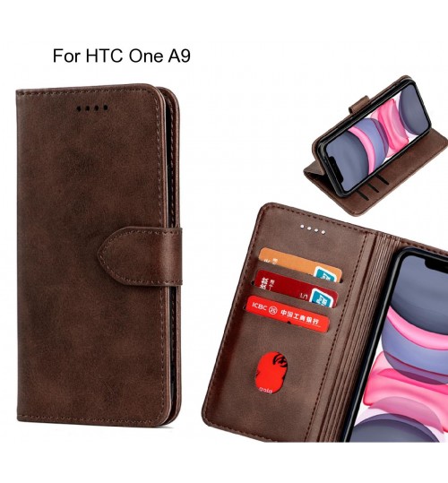 HTC One A9 Case Premium Leather ID Wallet Case