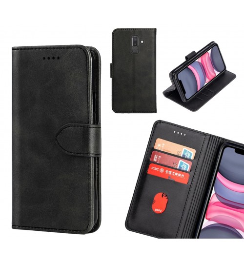 Galaxy J8 Case Premium Leather ID Wallet Case