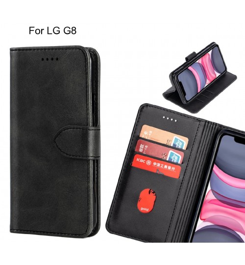 LG G8 Case Premium Leather ID Wallet Case