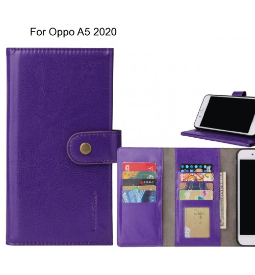 Oppo A5 2020 Case 9 slots wallet leather case