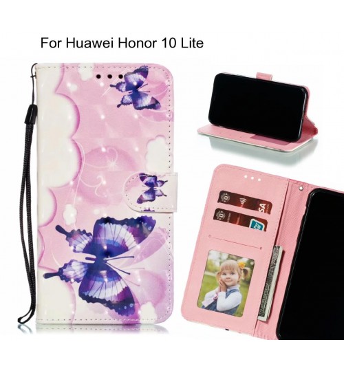 Huawei Honor 10 Lite Case Leather Wallet Case 3D Pattern Printed