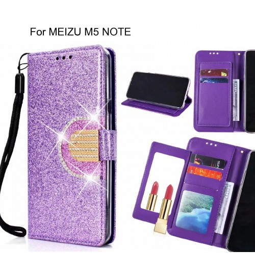 MEIZU M5 NOTE Case Glaring Wallet Leather Case With Mirror
