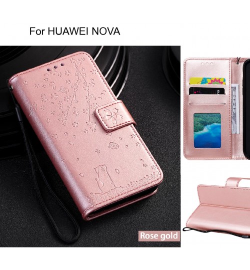 HUAWEI NOVA Case Embossed Wallet Leather Case