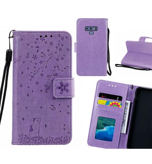 Galaxy Note 9 Case Embossed Wallet Leather Case