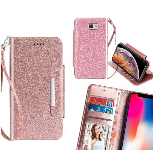 Galaxy J5 Prime Case Glitter wallet Case ID wide Magnetic Closure