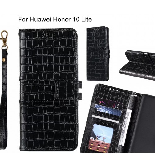 Huawei Honor 10 Lite case croco wallet Leather case