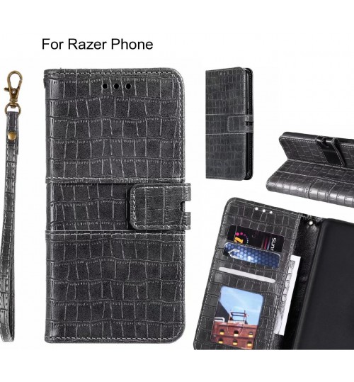 Razer Phone case croco wallet Leather case