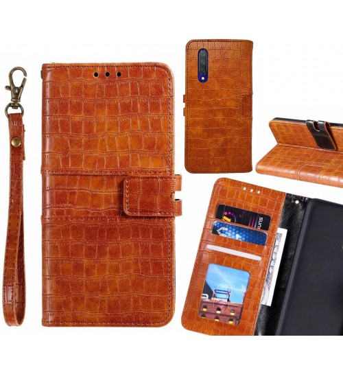 Xiaomi Mi 9 Lite case croco wallet Leather case