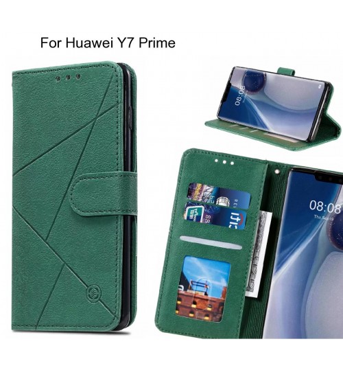 Huawei Y7 Prime Case Fine Leather Wallet Case