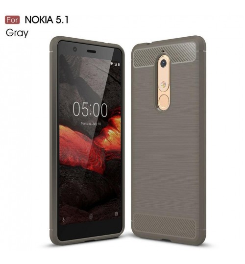 Nokia 5.1 case rugged case with carbon fiber