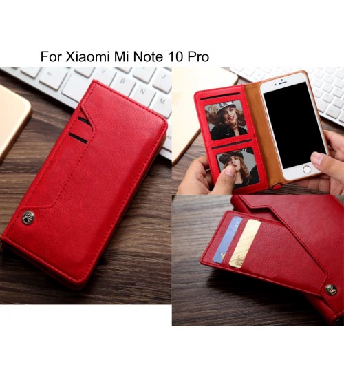 Xiaomi Mi Note 10 Pro case slim leather wallet case 6 cards 2 ID magnet