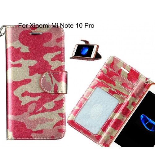 Xiaomi Mi Note 10 Pro case camouflage leather wallet case cover